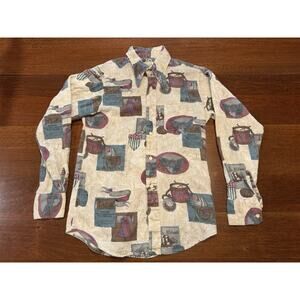 L Vintage County Seat Vintage Patriotic Americana Liberty Bell All Over Print